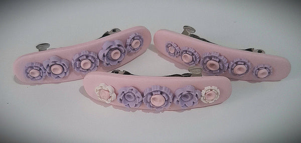 Pink floral slides
