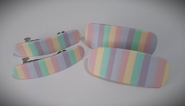 Pastel striped slides in wide or narrow